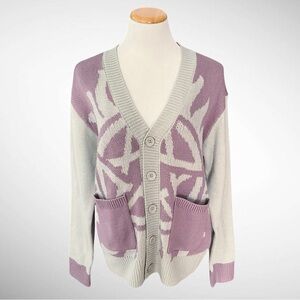 Supernatural Culturefly Anti-Posession Buttonfront Long-Sleeve Cardigan Sweater